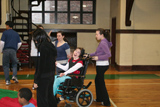Amy and her pals doing the hokey-pokey